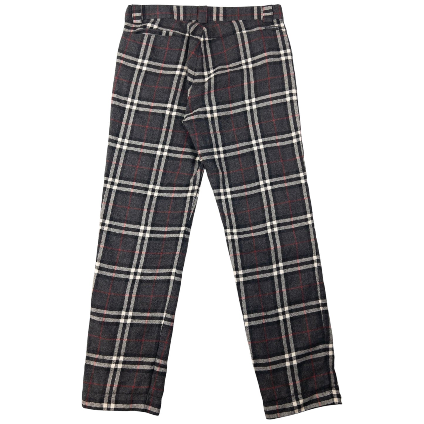 Vintage Dolce & Gabbana 'Burberry' Tartan Wool Trousers Size W33