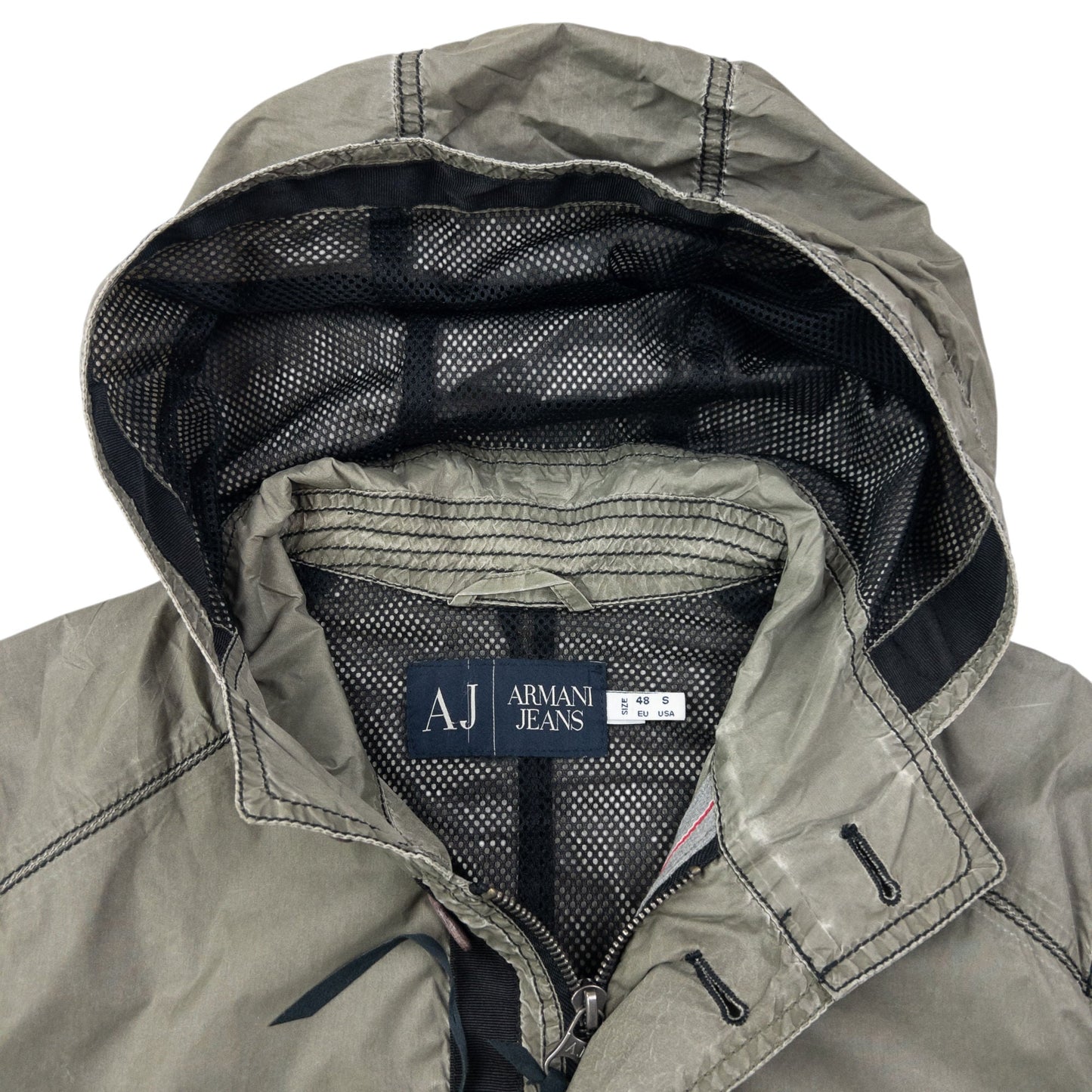 Vintage 2000s Armani Jeans Zip Up Jacket Size S | Small, Grey