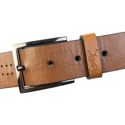 Vintage 90s YSL Yves Saint Laurent Leather Belt Size XL | O/S, Brown