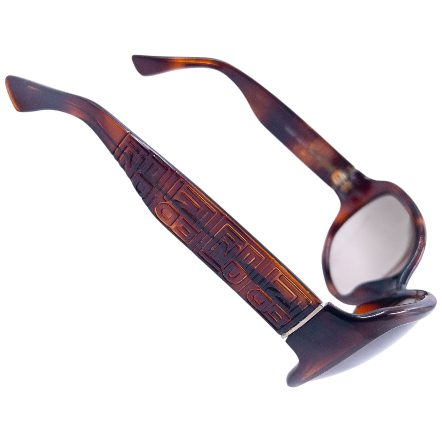 Vintage Fendi Embossed Monogram Tortoise Shell Sunglasses