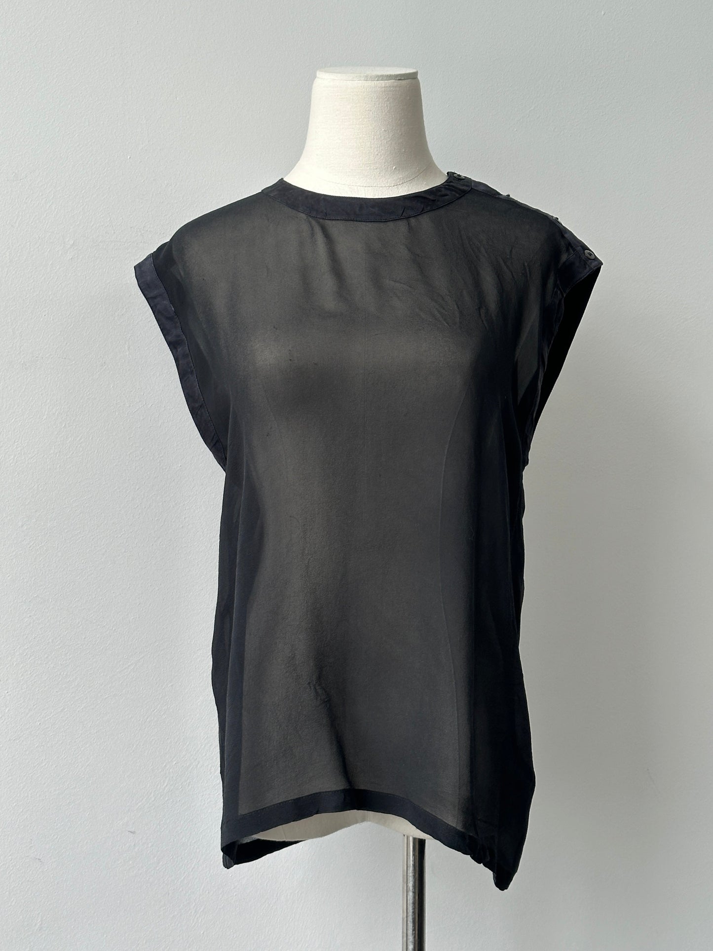 Escada By Margaretha Ley 1990s Pure Silk Sleeveless Top - M