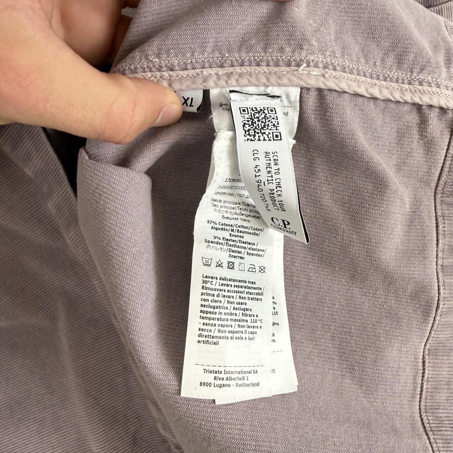 C.P. Company Corduroy Overshirt Lilac (XL) | Extra Large, Lilac