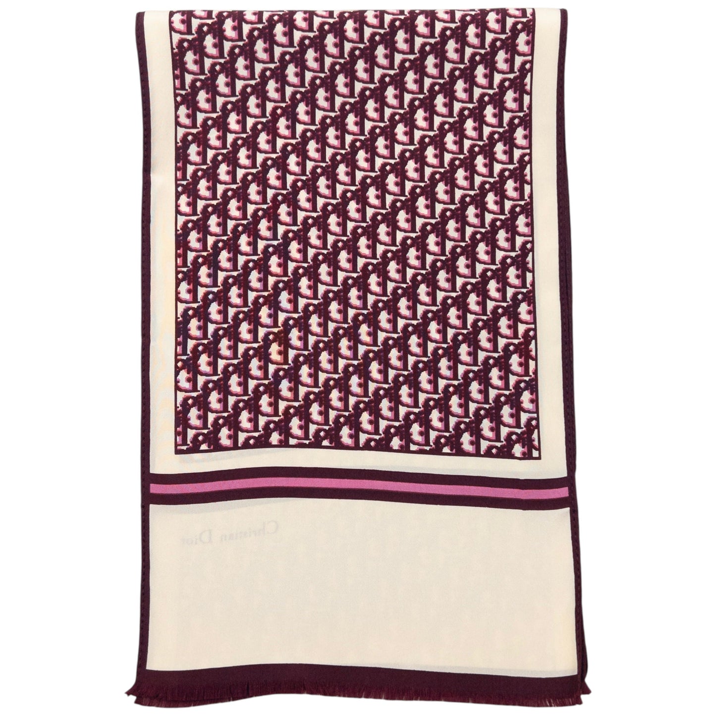 Vintage 80s Dior Monogram Silk Scarf