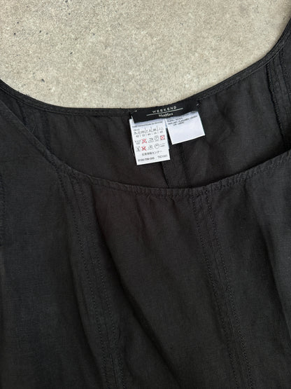 Max Mara Weekend 2000s Pure Linen Floor Length Dress - M-L