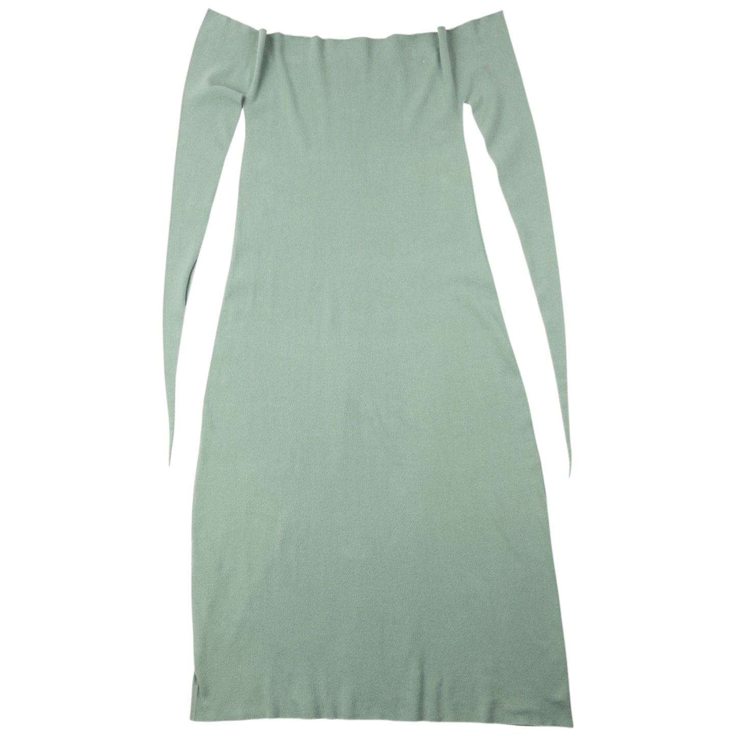 Vintage 2000s A-POC By Issey Miyake Off-Shoulder Dress Womens Size M | Medium, Green