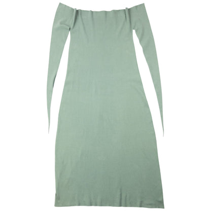 Vintage 2000s A-POC By Issey Miyake Off-Shoulder Dress Womens Size M | Medium, Green