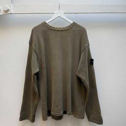 1999 Stone Island Cable Knit Jumper (XL) | Extra Large, Green