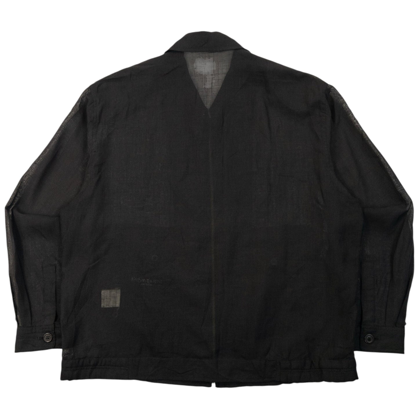 Vintage 90s YSL Yves Saint Laurent Harrington Jacket Size L | Large, Black