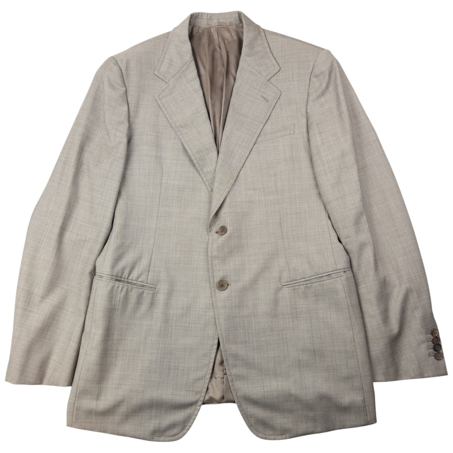 Vintage 2000s Prada Wool Jacket & Trousers Suit Set Size XL | XL, Beige