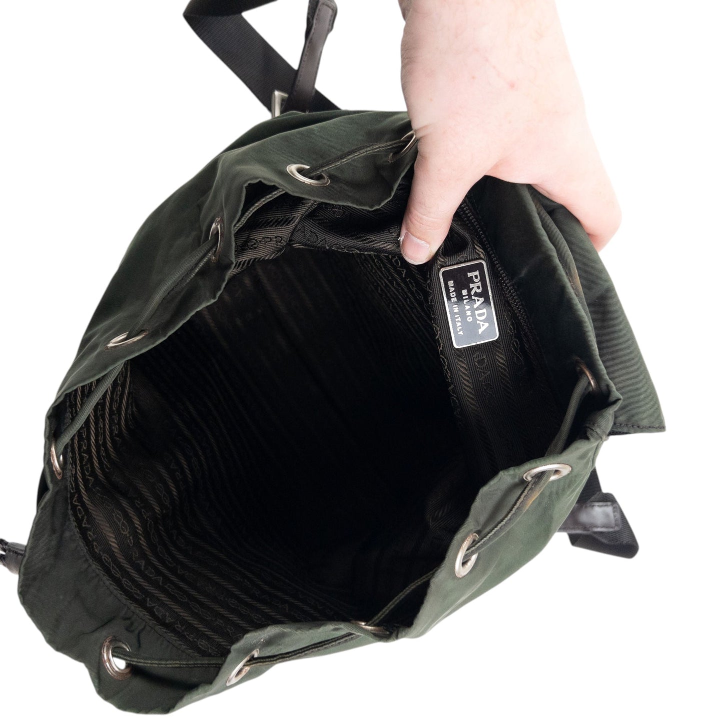 Vintage 2000s Prada Bucket Backpack | O/S, Brown