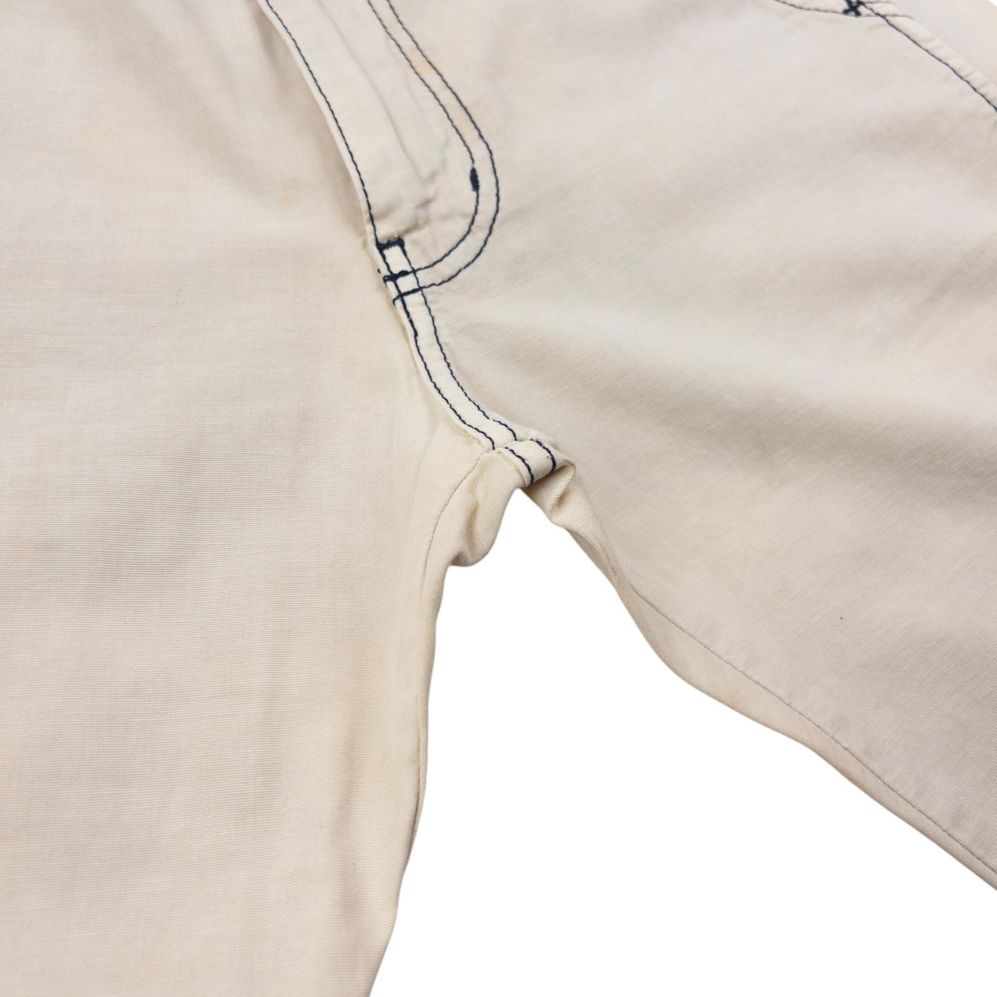 Vintage 2000s Armani Jeans Lightweight Contrast Stitch Trousers Size W33