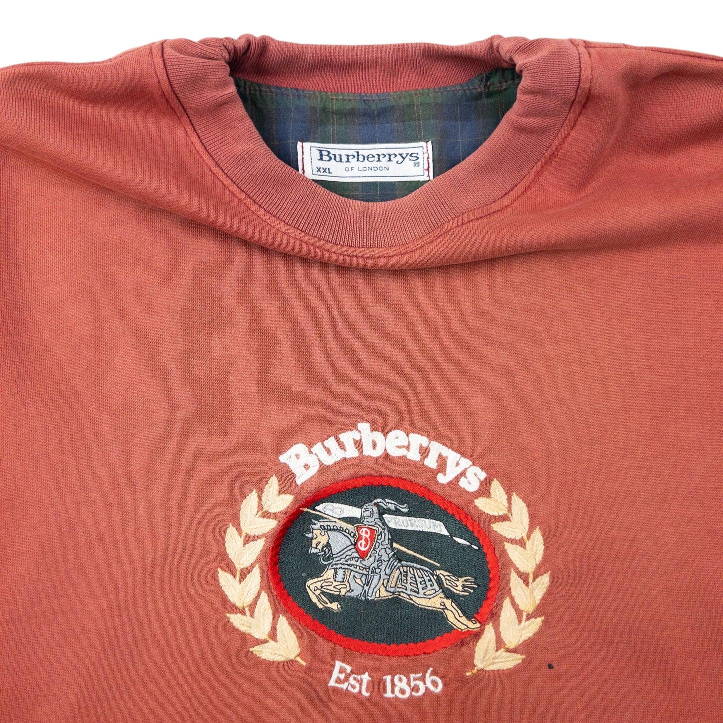 Vintage 90s Burberry Embroidered Sweatshirt Size XL | XL, Orange