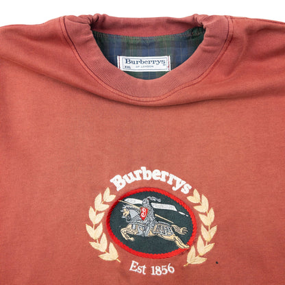 Vintage 90s Burberry Embroidered Sweatshirt Size XL | XL, Orange