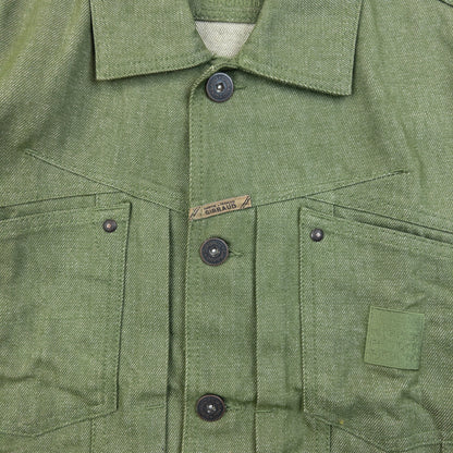 Vintage 2000s Marithe + Francois Girbaud Button Up Denim Jacket Size M | Medium, Green
