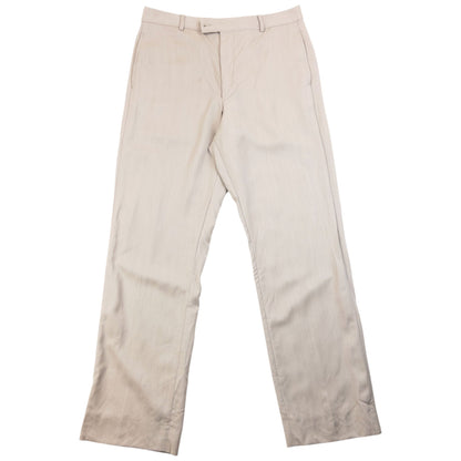 Vintage 90s YSL Yves Saint Laurent Jacket & Trousers Suit Set Size M | Medium, Beige
