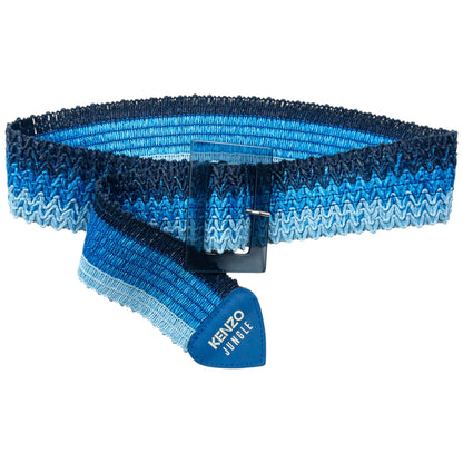 Vintage 2000s Kenzo Jungle Woven Belt One Size | O/S, Blue