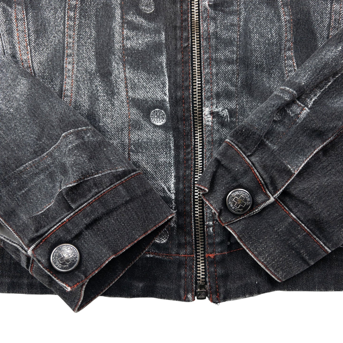 Vintage 1998 Jean Paul Gaultier Trompe-L’œil Denim Print Jacket Womens Size M | Medium, Grey