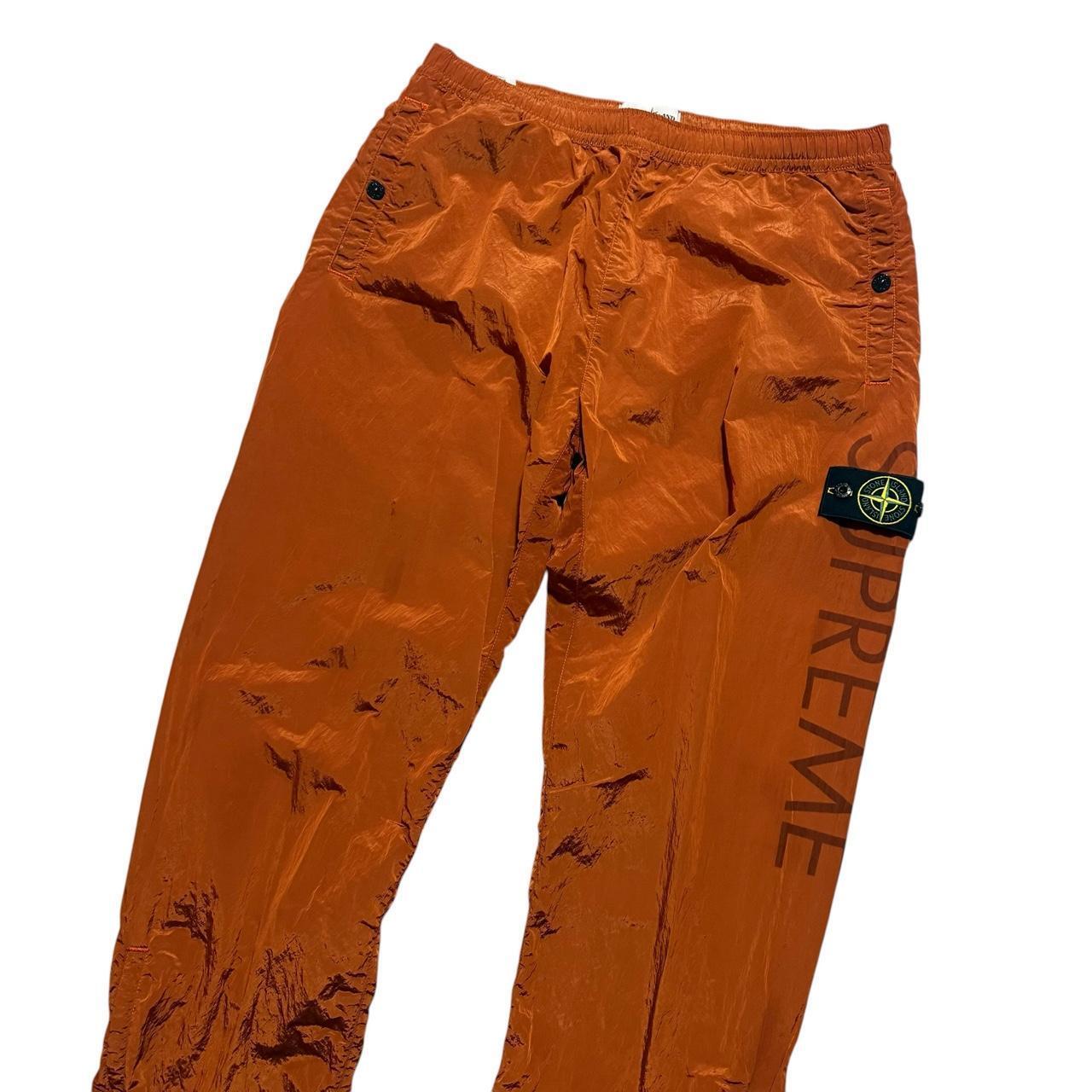 Stone Island Supreme Nylon Bottoms | Medium, Orange