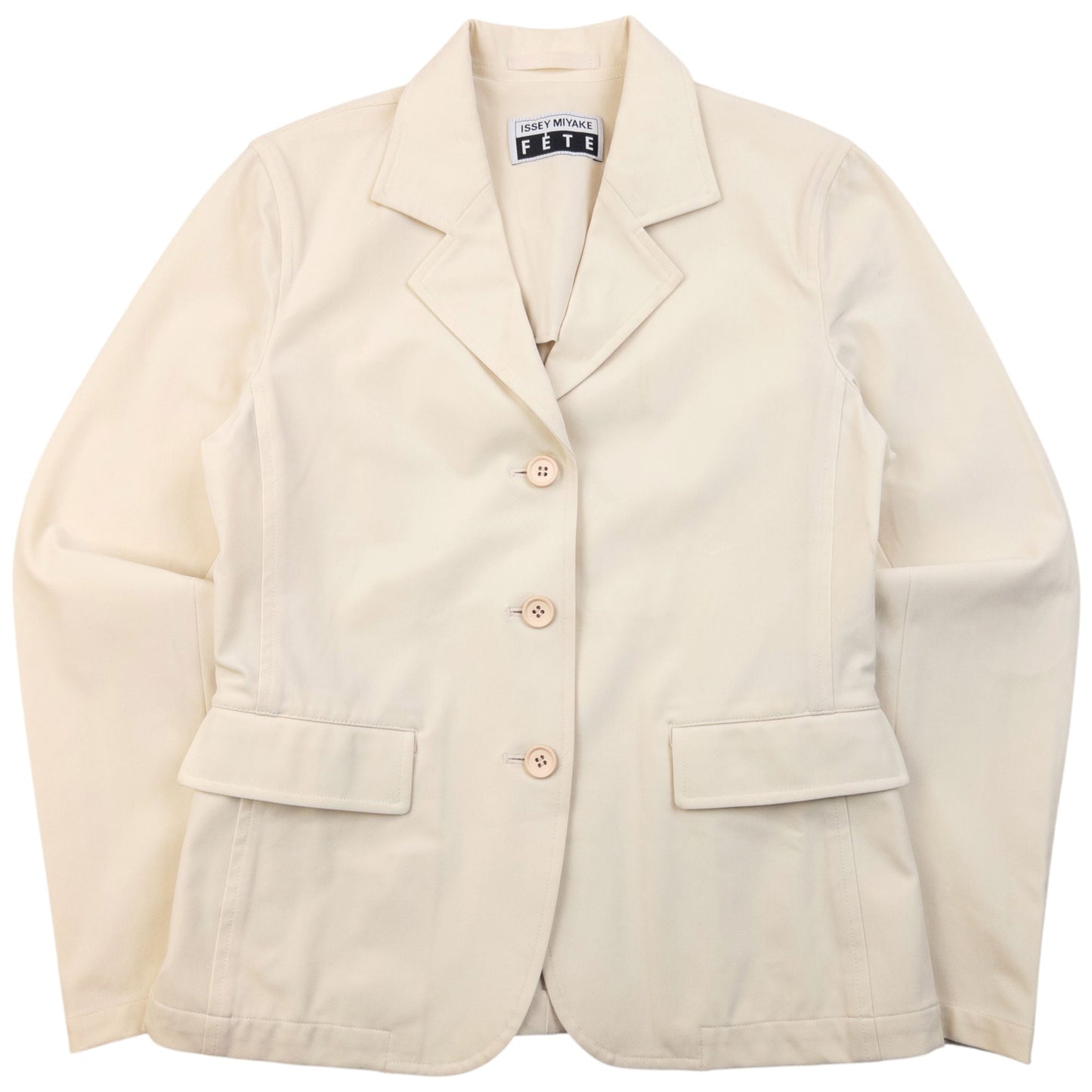 Vintage 90s Issey Miyake Fete Jacket & Skirt Trousers Suit Set Womens Size S | Small, Cream