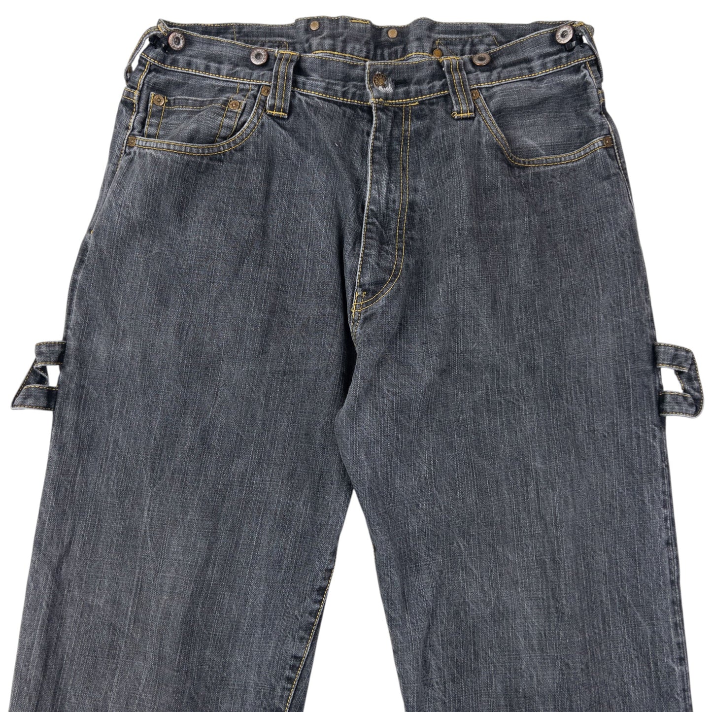 Vintage Evisu Embroidered Gull Bondage Zip Japanese Denim Jeans Size W33