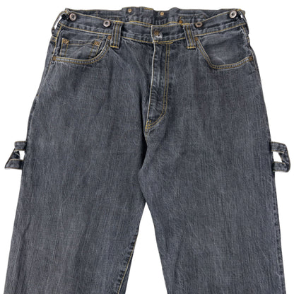 Vintage Evisu Embroidered Gull Bondage Zip Japanese Denim Jeans Size W33