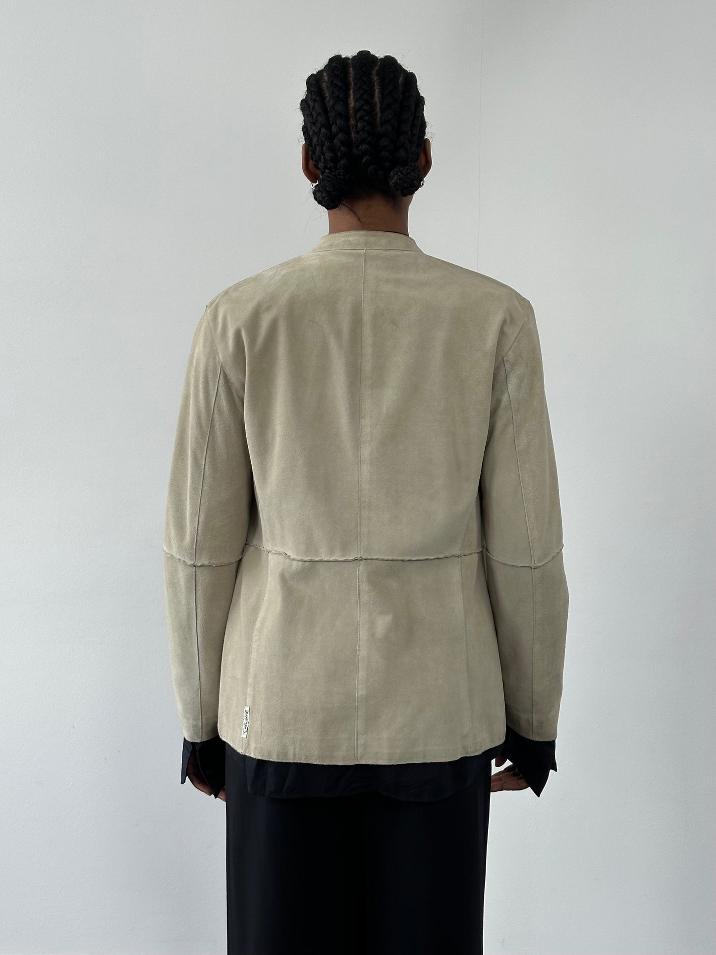Armani Jeans 1990s Suede Fitted Jacket - S