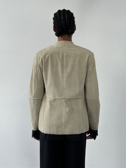 Armani Jeans 1990s Suede Fitted Jacket - S