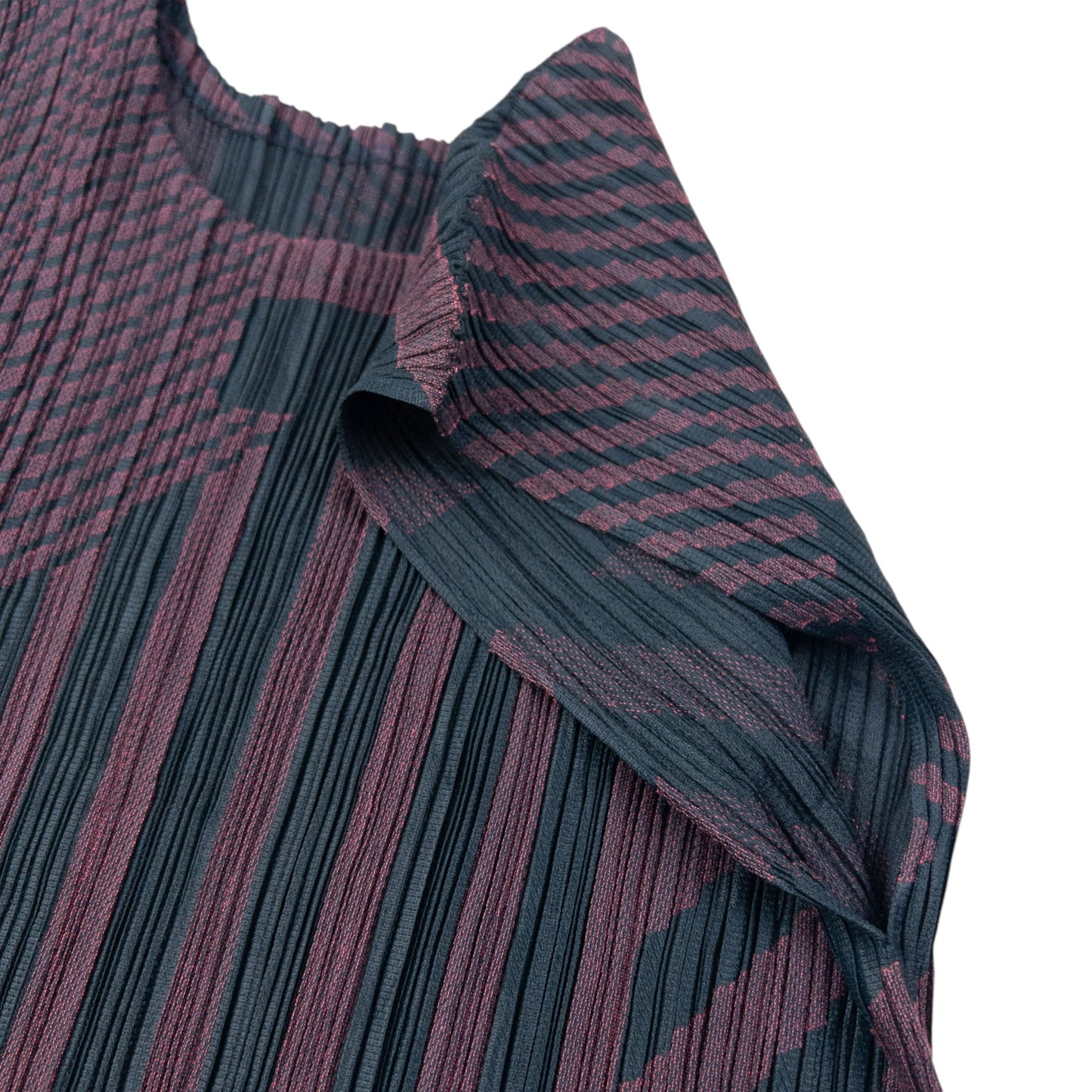Vintage Pleats Please By Issey Miyake Pattern Mini Dress Womens Size M | Medium, Navy