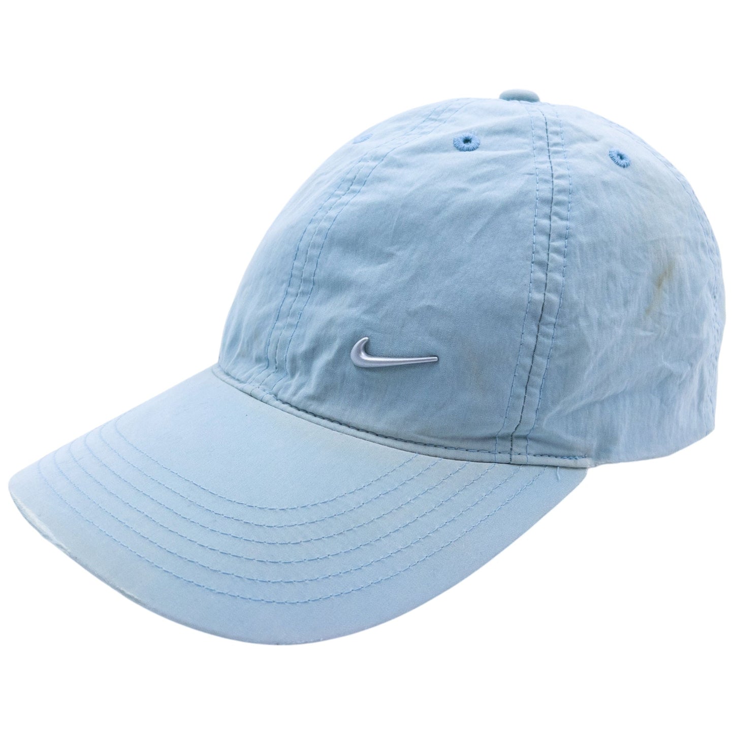 Vintage 2000s Nike Metallic Swoosh Hat | O/S, Blue