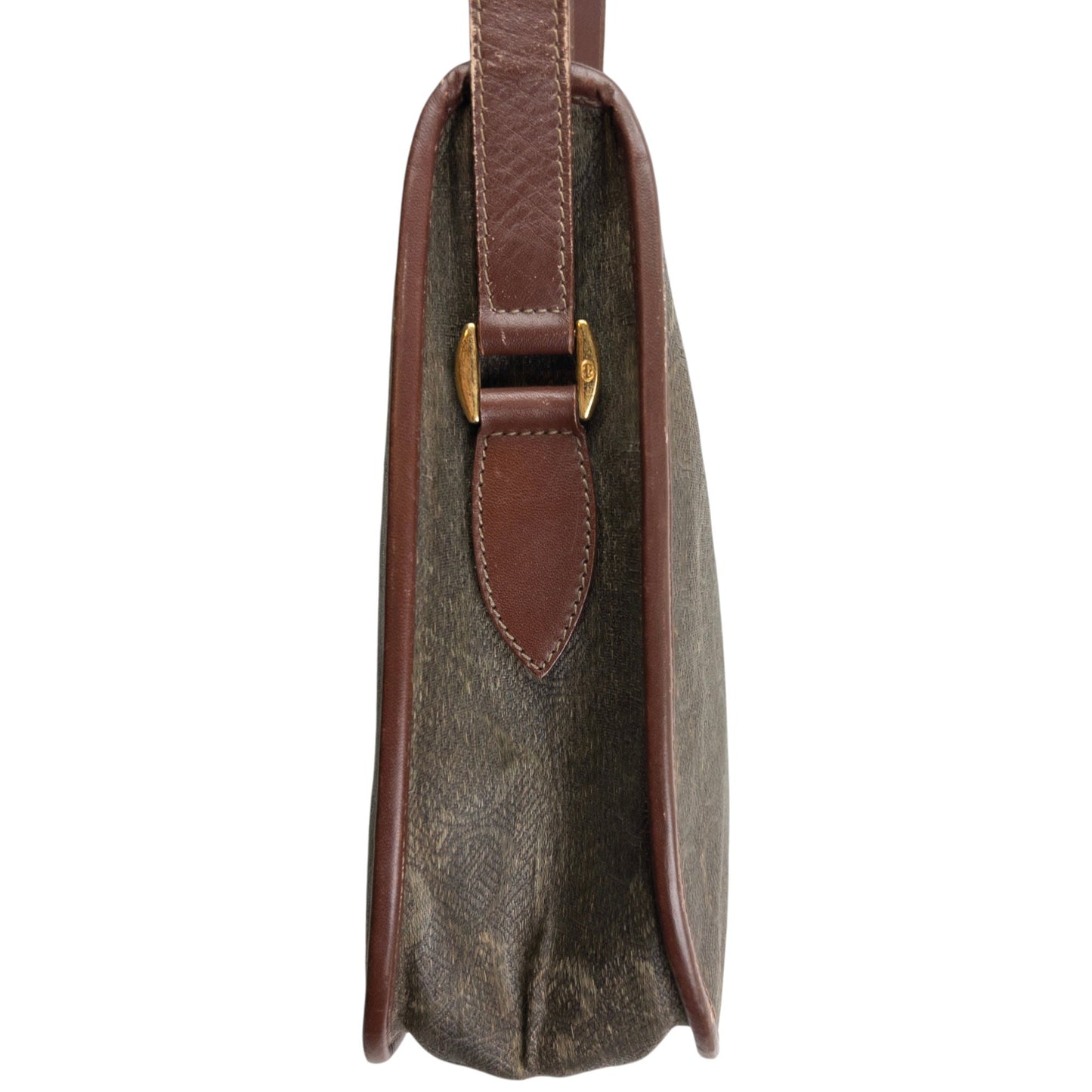 Vintage 80s Gucci Monogram Crossbody Bag | O/S, Brown