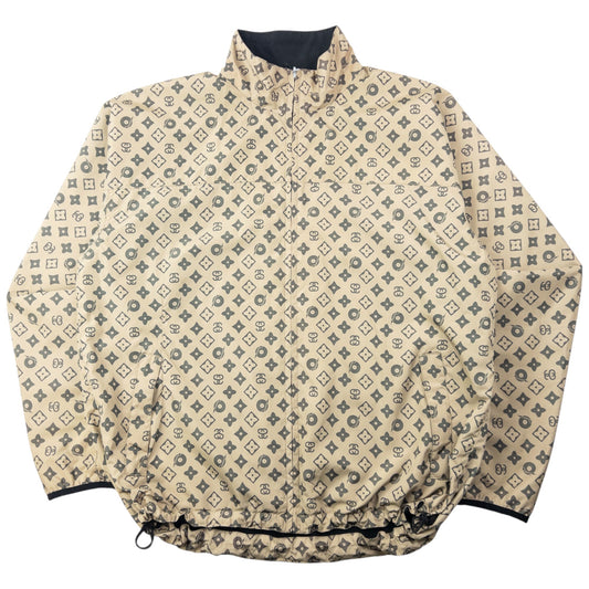 Vintage 2000s Stussy Louis Vuitton Parody Monogram Reversible Jacket Size XL | XL, Beige, Black
