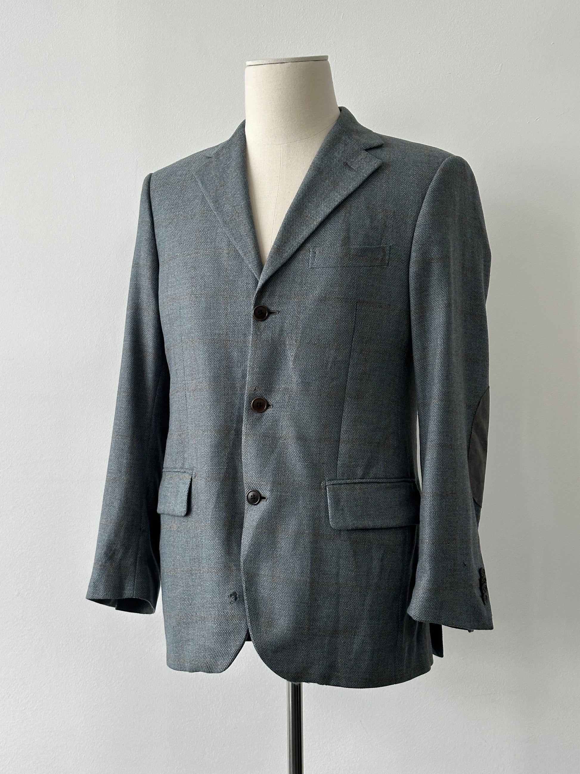 Loro Piana 1990s Check Wool Cashmere Blazer - 36R