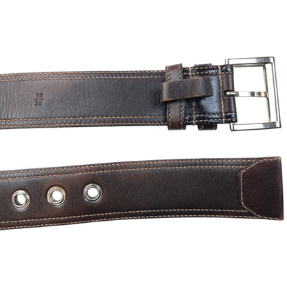 Vintage 90s Prada Leather Belt Size W26 | O/S, Brown