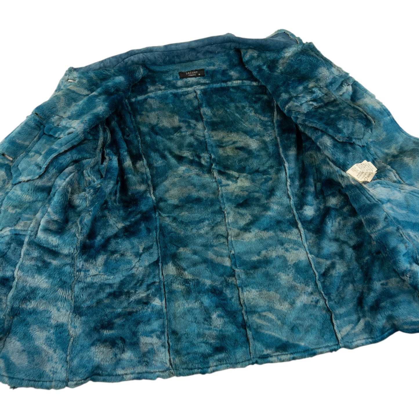 Vintage 90s Y'Saccs By Yohji Yamamoto Shearling Jacket Womens Size M | Medium, Blue
