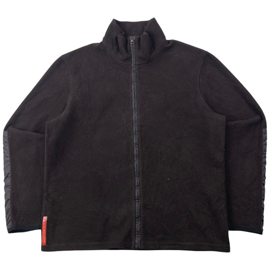 Vintage 1999 Prada Sport Zip Up Fleece Jacket Size S | Small, Black