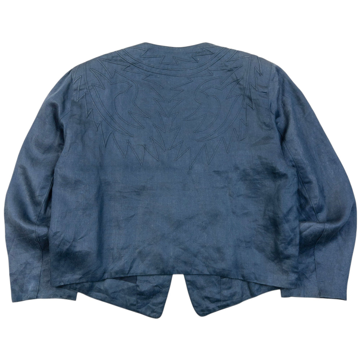 Vintage 80s Issey Miyake Embroidered Jacket Womens Size M | Medium, Blue