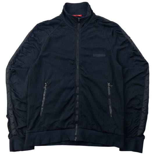Vintage 2000s Prada Sport Ruched Track Jacket Size M | Medium, Black