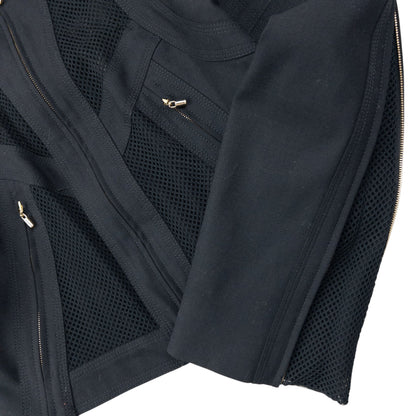 Vintage 2002 Gianni Versace by Donatella Versace Mesh Jacket Womens Size M | Medium, Black