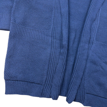 Vintage 80s Issey Miyake Knitted Wrap Cardigan Size S | Small, Blue