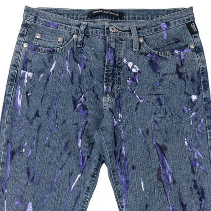 Vintage 2000s Versace Jeans Couture Painted Denim Jeans Womens Size W30 | W30, Blue