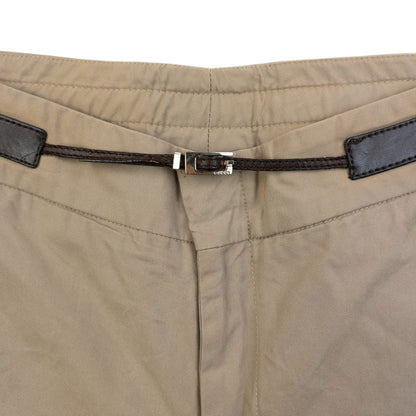 Vintage 2000s Gucci Buckle Waist Trousers Size W26 | W26, Beige