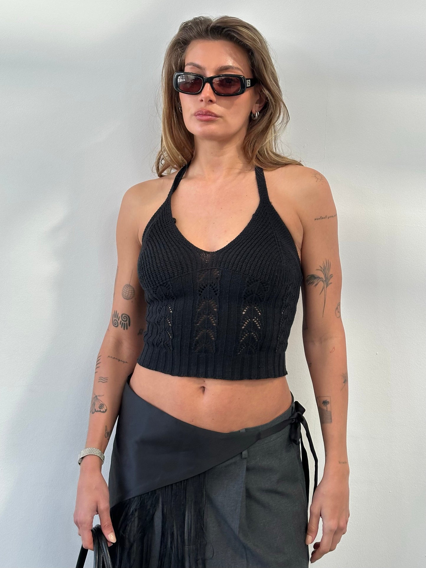 Vintage 1990s Cotton Knit Top - S