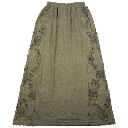 Vintage Hai Sporting Gear By Issey Miyake Floral Midi Skirt Womens Size M