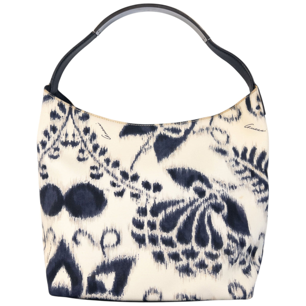 Vintage 2000s Gucci Floral Hobo Shoulder Bag | O/S, Cream