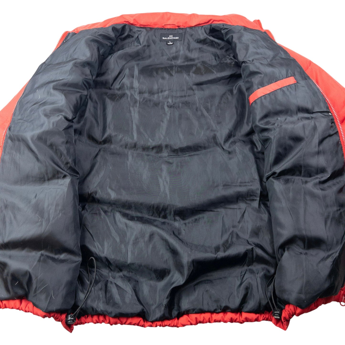 Vintage 90s Balenciaga Zip Up Puffer Jacket Size L | Large, Red