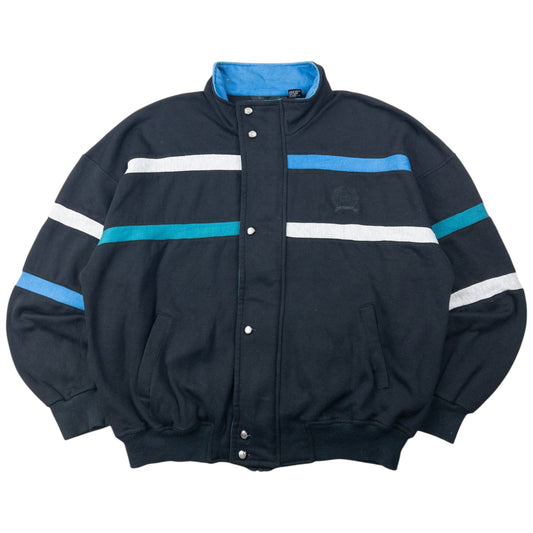 Vintage 90s Dior Monsieur Striped Zip Up Jacket Size XL | XL, Black