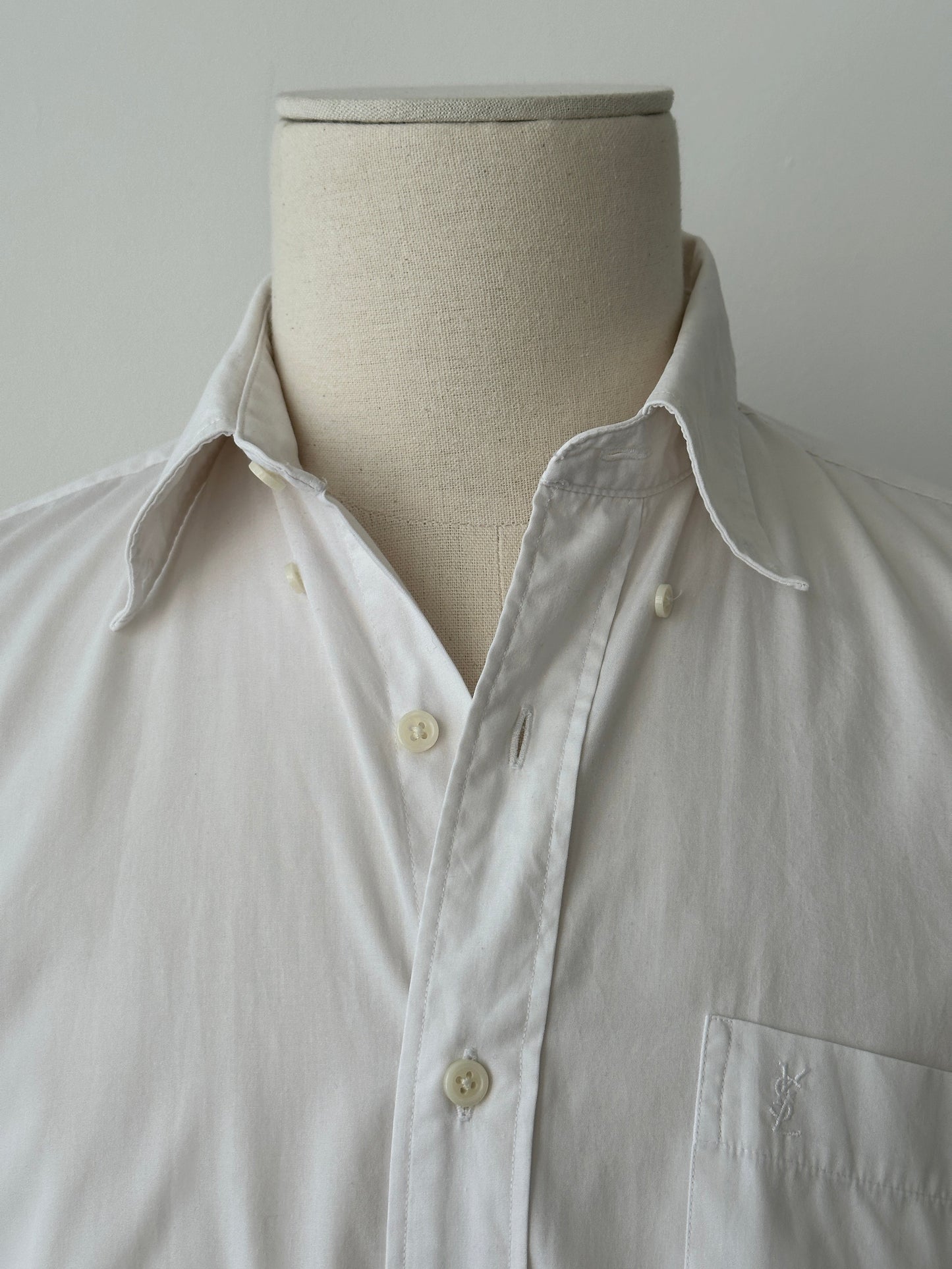 Yves Saint Laurent Pour Homme 2000s Cotton Logo Shirt -