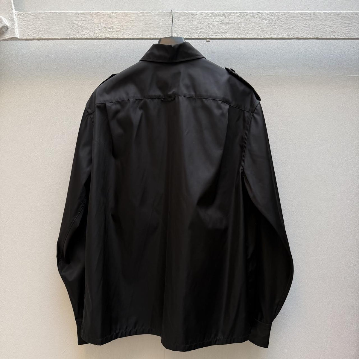 Prada Milano Re-Nylon Multi-Pocket Overshirt – Black (L) | Large, Black