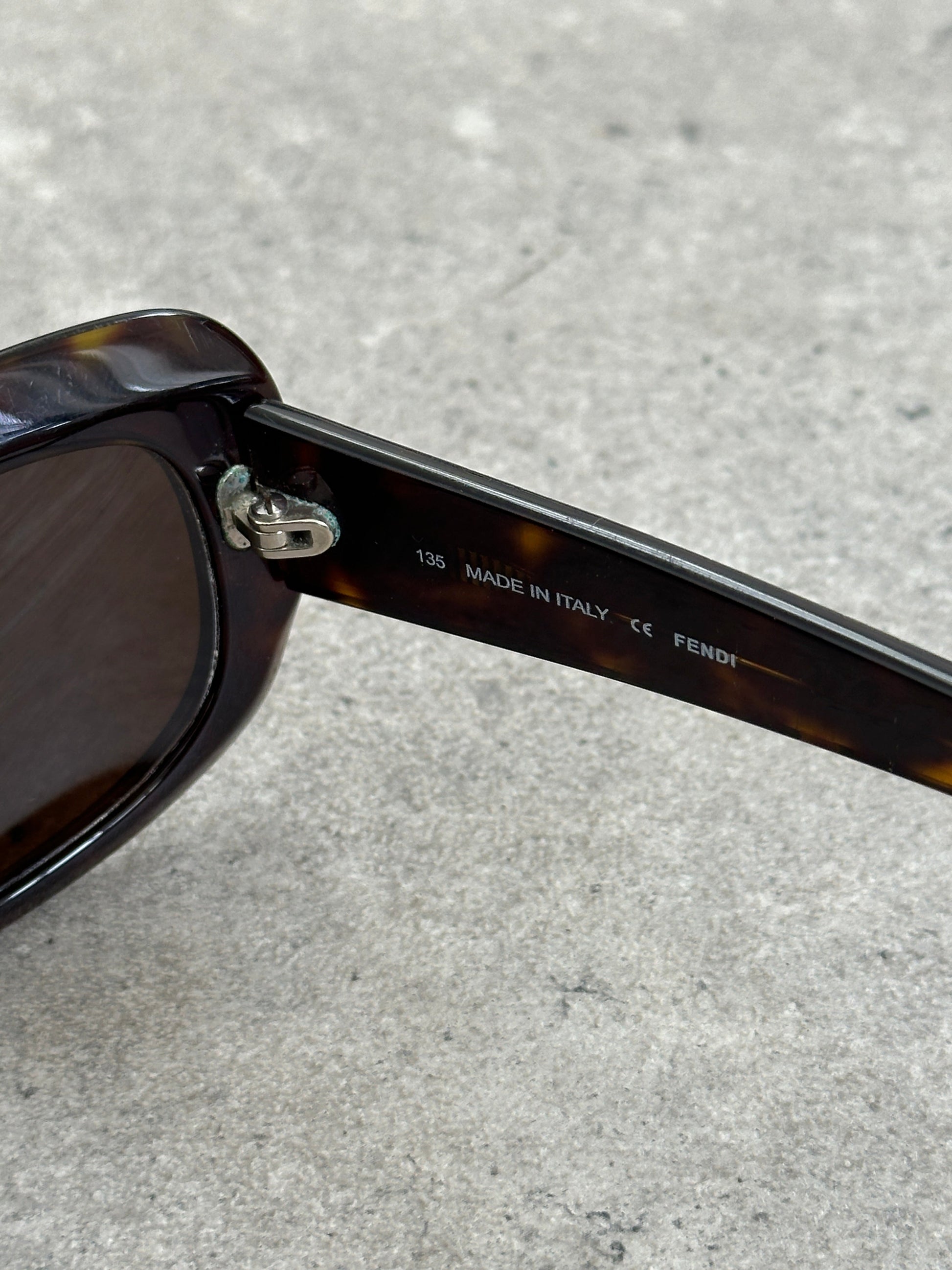 Fendi 2000s Oversized FF Monogram Logo Sunglasses