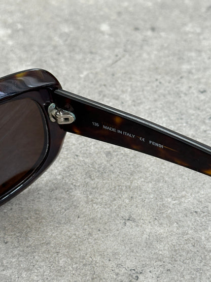 Fendi 2000s Oversized FF Monogram Logo Sunglasses